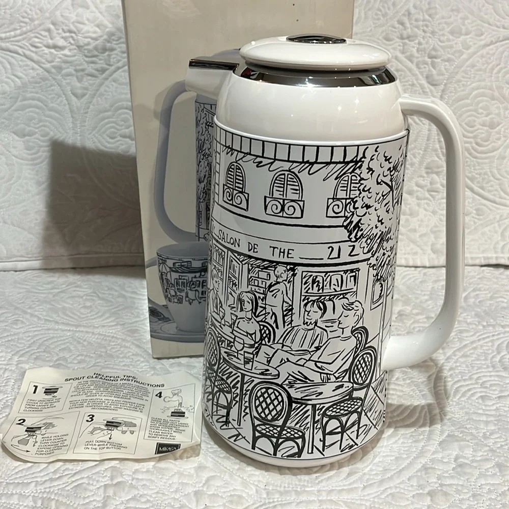 Mikasa Parisian Scenes thermal‎ carafe, new in box